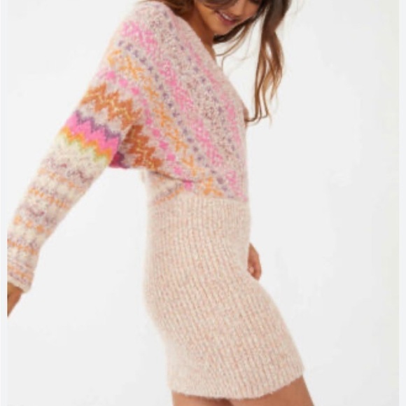 NEW Free People Fairycore feminine mini dress size large fairy barbiecire - Picture 9 of 9